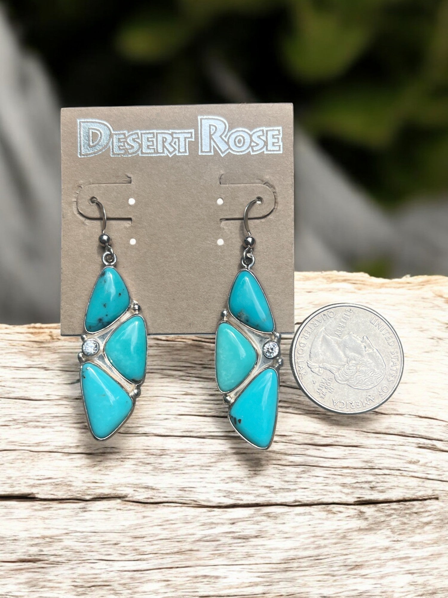 Campitos Turquoise Cascade Dangles — Sterling & CZ