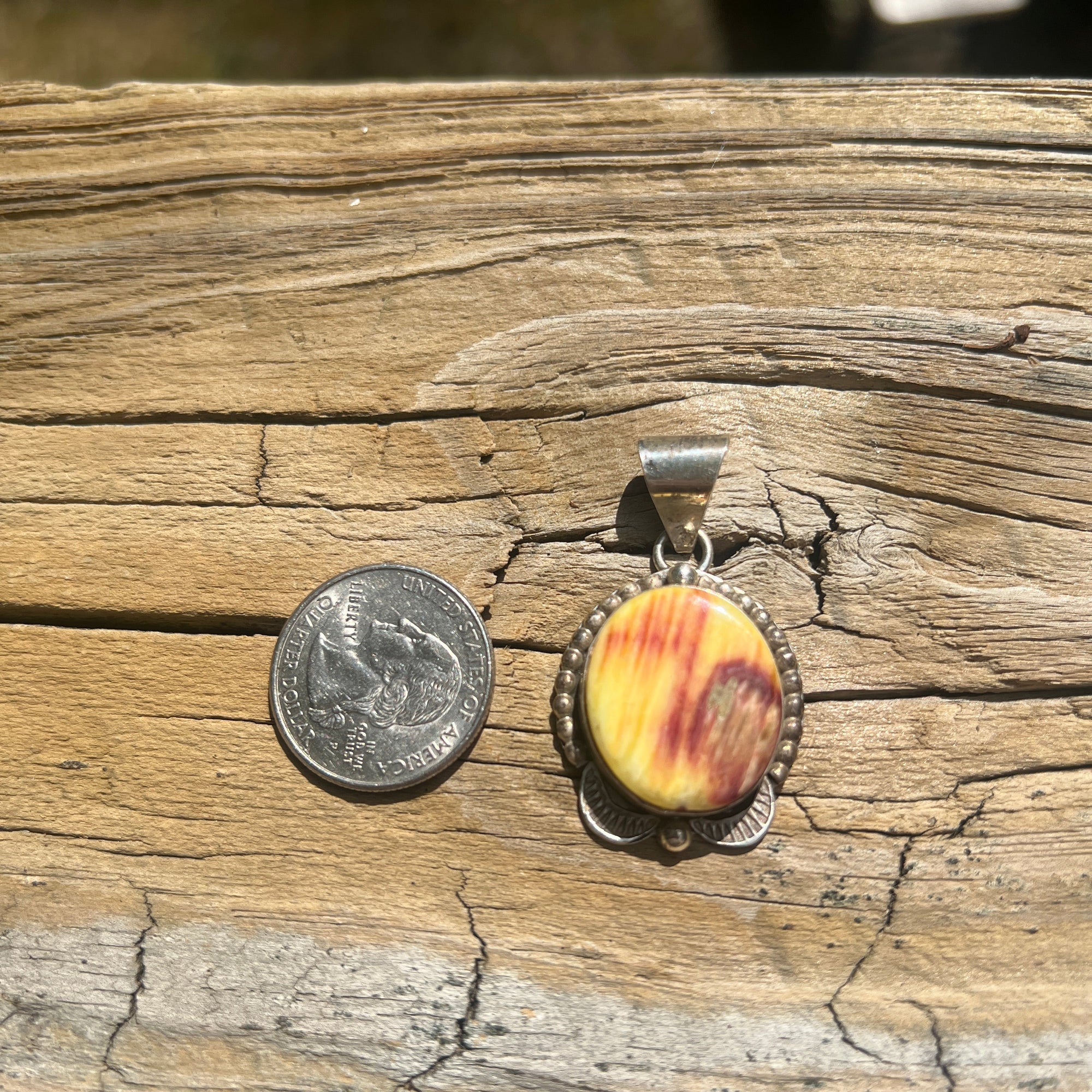 Tia Long “Sunset” Spiny Oyster Pendants — Sterling Silver