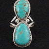 Native Made Ernest Hawthorne Sonoran Gem Turquoise & Sterling Silver Ring – Size 7.5