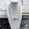 18" Handmade Sterling Hammered Chain w/ Golden Hills