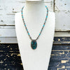 16" Blue Sonoran & Chrysocolla Pendant Necklace
