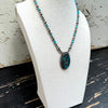 16" Blue Sonoran & Chrysocolla Pendant Necklace