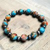 6" Orange Mohave Stretch Bracelet