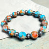 6" Orange Mohave Stretch Bracelet