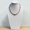 14" Cotton Candy Choker w/ 3-12mm Sterling Pearls