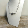 18" Handmade Sterling Hammered Chain w/ Sonoran Gold