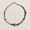 14" Cotton Candy Choker w/ 3-12mm Sterling Pearls
