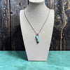Aurora Opal Lightning Bolt Pendant with Kingman Turquoise Accents