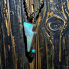Aurora Opal Lightning Bolt Pendant with Kingman Turquoise Accents