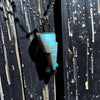 Aurora Opal Lightning Bolt Pendant with Kingman Turquoise Accents