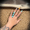 3 Stone Kingman Statement Ring- size 7 Randy Billy