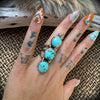 3 Stone Kingman Statement Ring- size 7 Randy Billy