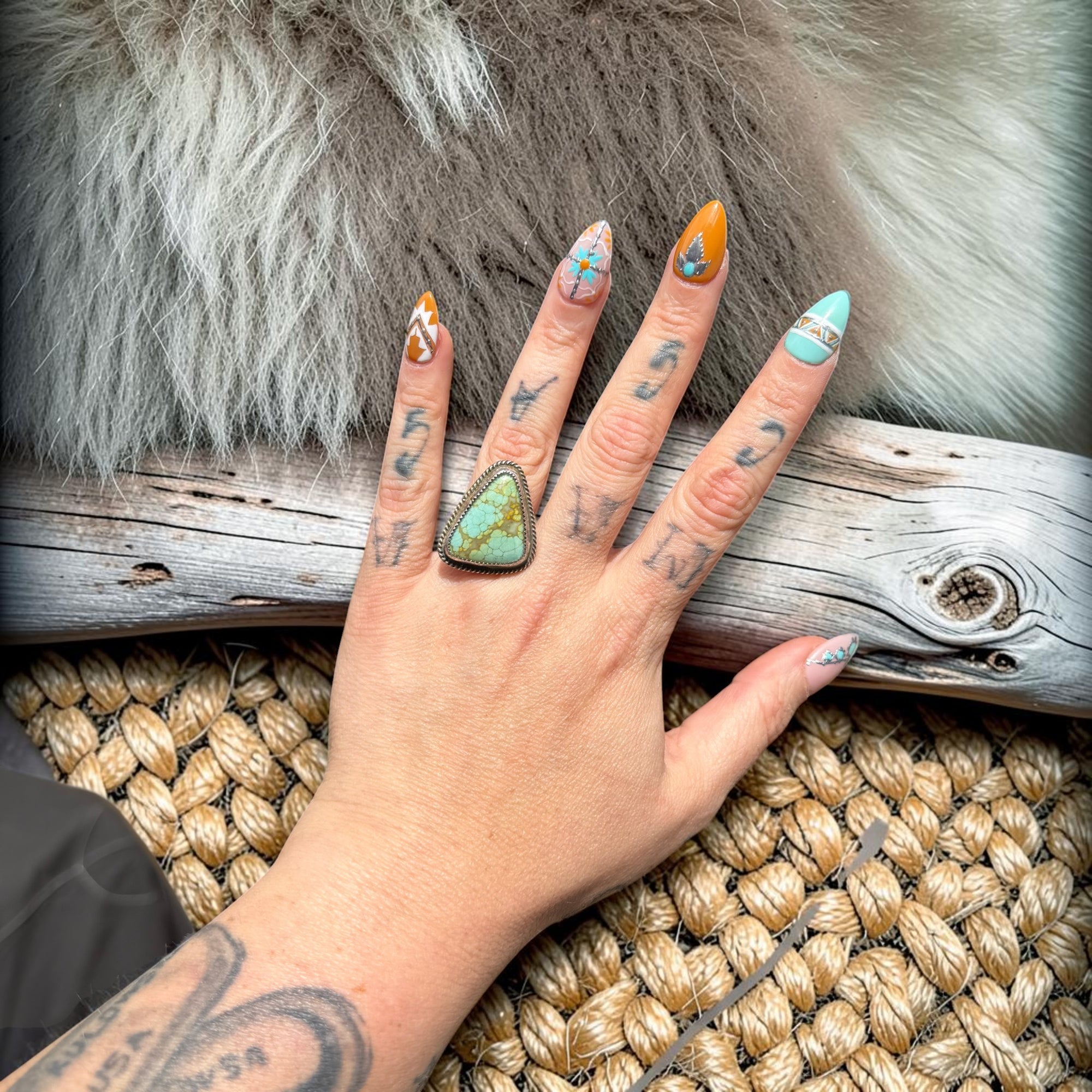 Australian Turquoise Adjustable Statement Ring