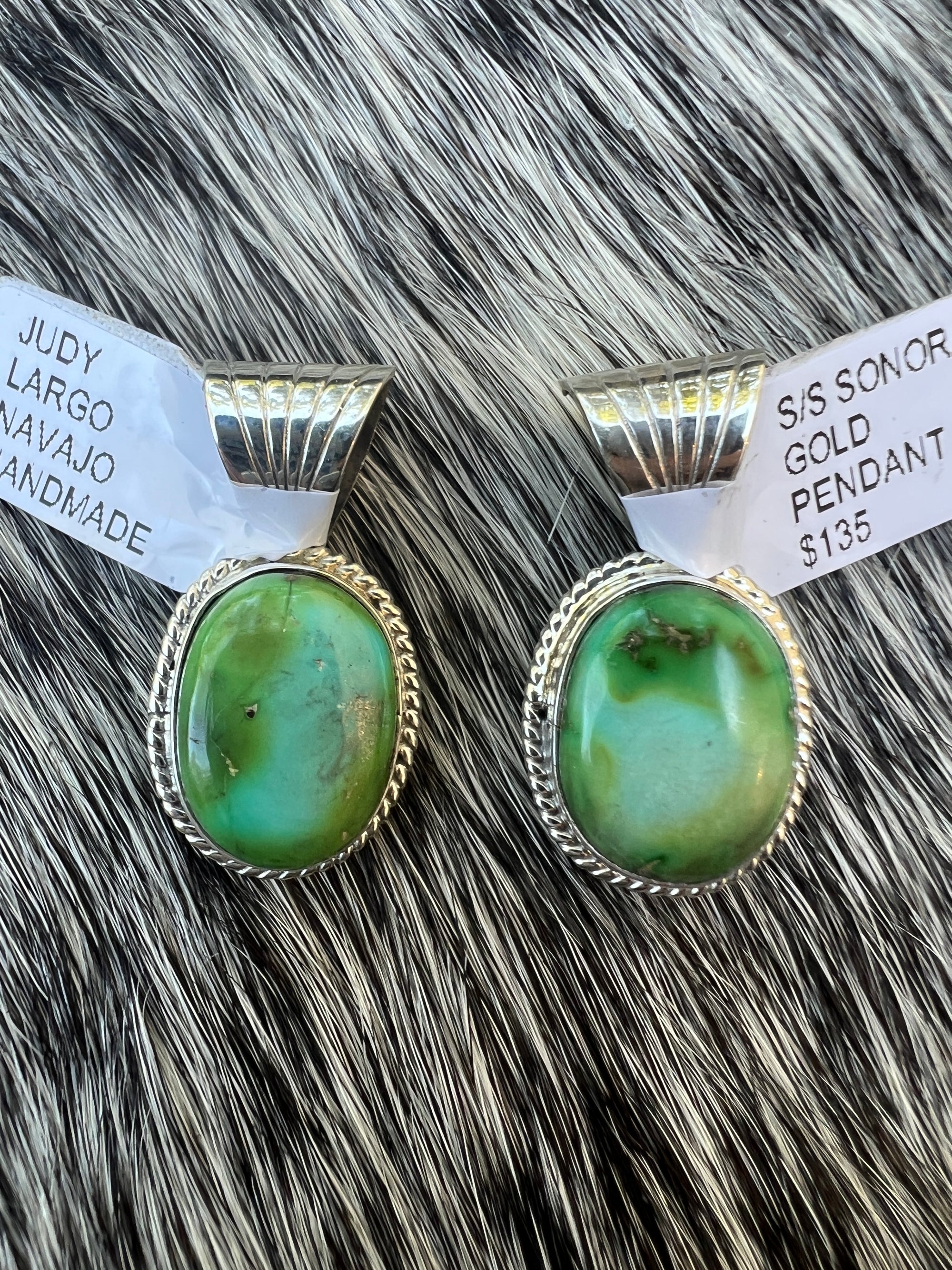 Sonoran Gold Pendants by J. Largo Navajo Silversmith