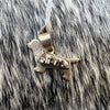 Navajo Handmade Inlay Dog Pendant