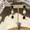 Vintage Manygoats Onyx & Mother of Pearl Drop Earrings