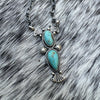 Double Kingman Turquoise Necklaces — Sterling Silver- Navajo Betone