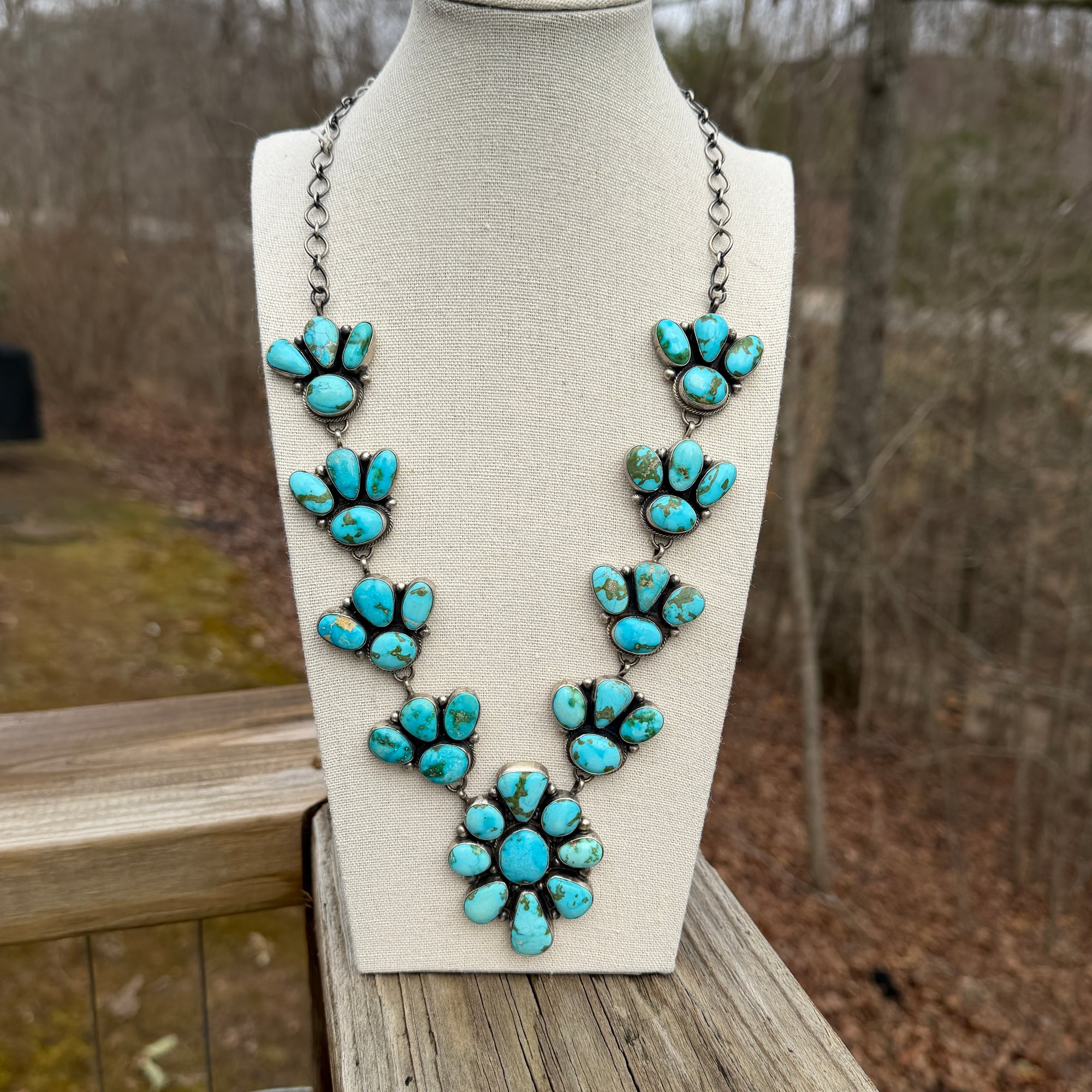 ***COLLECTION PIECE*** Sonoran Mountain Turquoise Cluster Necklace-Thomas Jim