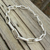 Native Handmade Chain, Sterling Silver Paperclip Bracelet or anklet-adj. to 9”- Sally Shurley