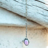 Navajo Pink Conch Lariat — Handmade Sterling by Augustine Largo