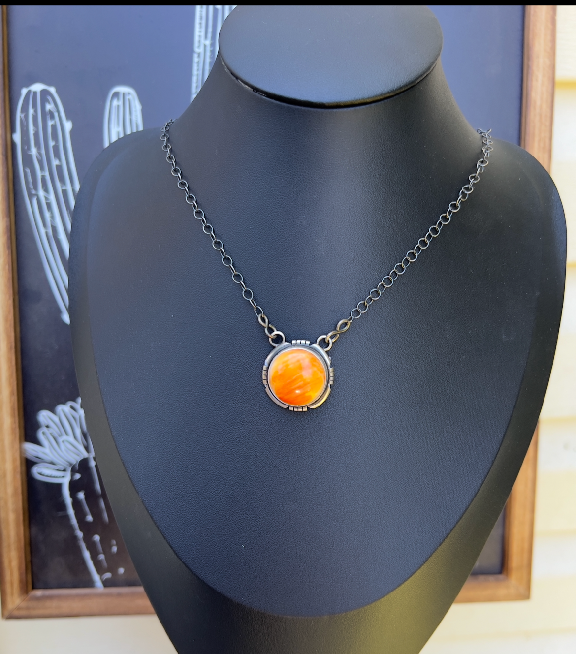 Orange Spiny Oyster Necklace- Eli Skeets
