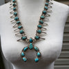 XL Petrina Pinto Kingman Turquoise Squash Blossom Necklace