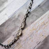 Handmade Textured Paperclip Chain Bracelet – 7" Oxidized Sterling Silver