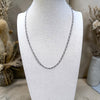 Handmade Textured Paperclip Chain Necklace – 18" Oxidized Sterling Silver