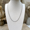 Handmade Textured Paperclip Chain Necklace – 18" Oxidized Sterling Silver