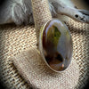 Moss Agate Statement Ring - Size 9 by Clayton Chez Tsosie