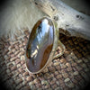 Moss Agate Statement Ring - Size 9 by Clayton Chez Tsosie