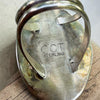 Moss Agate Statement Ring - Size 9 by Clayton Chez Tsosie