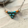 Sterling Silver Longhorn Necklace – Red River Turquoise & Spiny Oyster