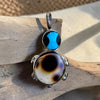 Kathryn Qualo Turtle Set – Cowrie Shell, Turquoise & Jet