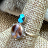 Kathryn Qualo Turtle Set – Cowrie Shell, Turquoise & Jet