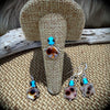 Kathryn Qualo Turtle Set – Cowrie Shell, Turquoise & Jet