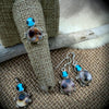 Kathryn Qualo Turtle Set – Cowrie Shell, Turquoise & Jet