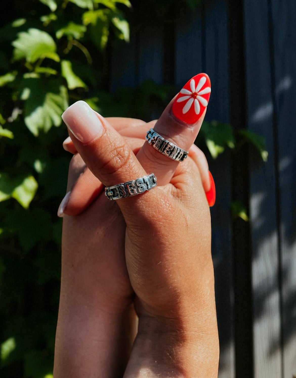 “Best Friend” Sterling Stacker Set