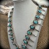 XL Petrina Pinto Kingman Turquoise Squash Blossom Necklace