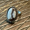 Rare- Vintage White Buffalo Ring- 10.5 by Navajo artists Raquel & Leonard Hurley