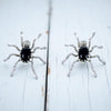 Sterling & Onyx Spider Earrings