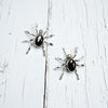 Sterling & Onyx Spider Earrings