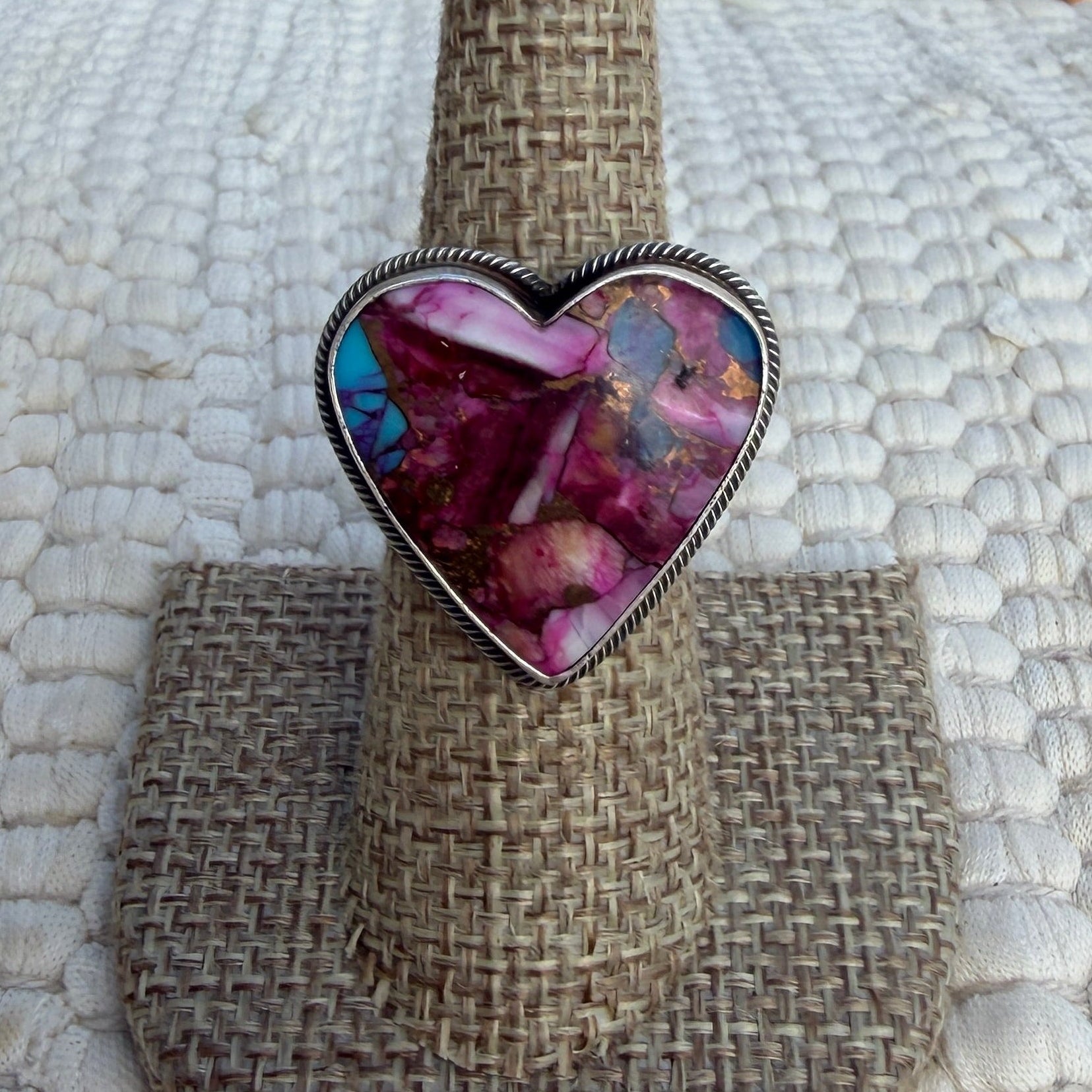 Rita Dawes Purple Mohave Heart Ring-6.5
