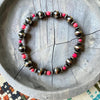 6.5" Bubblegum Opal Bracelet w/ 7mm Pearls & 4mm Corr. Saucers