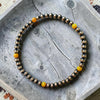6.75" Golden Pineapple Bracelet w/ 4mm pearls