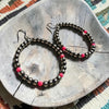 3" Bubblegum Opal Earrings w/ 4mm Pearls