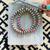 3" Bubblegum Opal Earrings w/ 4mm Pearls