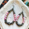 3" Pink Conch Earrings w/ 4-8mm Pearls & 6-7mm Saucers  Weight 6.20 Grams Each