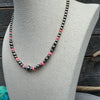 15.5" Bubblegum Opal Necklace w/ 3-8mm Pearls