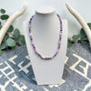 18.25" Purple Opal Necklace w/ 4-7mm Pearls